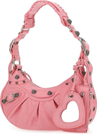 Balenciaga Womens Pink Nappa Leather Le Cagole Xs Shoulder Bag 5812 Borse A Tracolla