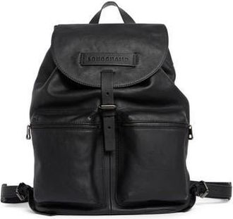 Longchamp LC3D Large Leather Backpack in Black at Nordstrom Rack