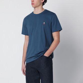 Parajumpers Blue regular-fit T-shirt with logo patch