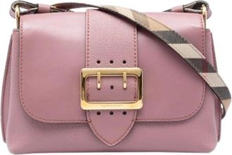 Burberry Pre-owned Medley Buckle Crossbody Bag - Dames - Vintage Schoudertas - Roze - ONE Size - Leer - Vintage