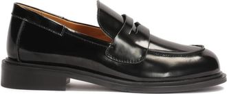 Kazar Gelakte schoenen met stiksels aan de voorkant - Dames - Loafers - Zwart - 38 EU - Leer - Schoenen