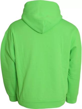 Dolce & Gabbana Green Logo Hooded Pullover Sweatshirt Mens Sweater (Pre-Owned)