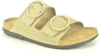 Rohde Muil O. 2 Velcro-Stras - Dames - Sandalen - Beige - 41 EU - Schoenen