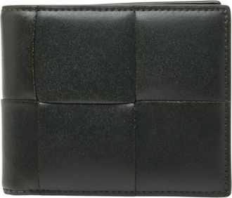 Bottega Veneta Khaki Leather Bill Wallet (Bi-Fold) (Pre-Owned)