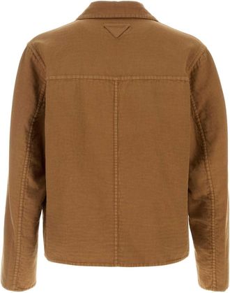 Prada Mens Monopetto Blazer Beige Cotton Blazers