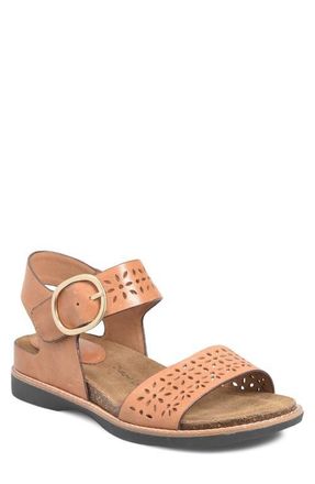 S&ouml;fft Bali III Ankle Strap Wedge Sandal in Luggage at Nordstrom, Size 7.5