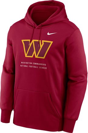 Nike Mens Washington Commanders Nike Therma NFL Pullover Hoodie in Red | NKAQ67P9E-R7Q