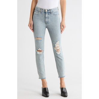 Rag & Bone Ripped Ankle Skinny Jeans in Mdsonwhole at Nordstrom Rack, Size 25