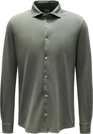 Fedeli Piqu&eacute; Shirt - Heren - Casual Overhemden - Groen - 2XL - Katoen - Overhemden