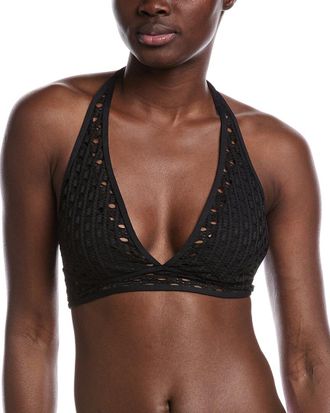 Carmen Marc Valvo Crochet Bra Bikini Top