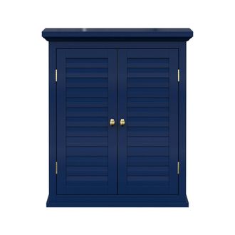 Teamson Home Teamson Home - Armario De Pared Glancy 2 Puertas Azul Marino Estilo Persiana