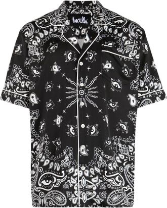 Haculla paisley-print button-up shirt - men - Viscose - M - Black