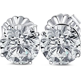 Pompeii3 12Ct Certified Lab Grown Diamond Studs in 14k White Gold