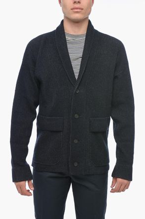 Ermenegildo Zegna USE THE EXISTING Cardigan in Misto Lana con Collo a Scialle Ermenegildo Zegna