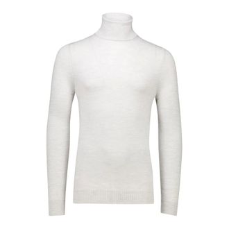Cavallaro Truien & Vesten, Heren, Grijs, L, Wol, Merino Rollneck