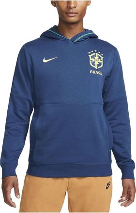 Nike Brazil Travel Fleece Soccer Hoodie Blue DH4822-490