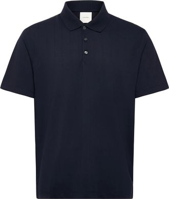 Calvin Klein Tops, Heren, Blauw, XS, Gestreepte Stretch Polo