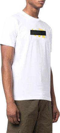 Dsquared2 Mens T Shirts D2 Icon Patch Regular Fit Short Sleeve Summer Cotton Tee - White - Size X-Large
