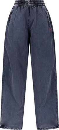 Diesel Relaxed Wide-Leg Trousers with Adjustable Hem