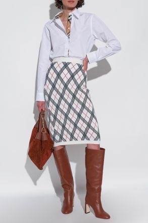 Burberry Shirt With Logo, Womens, White