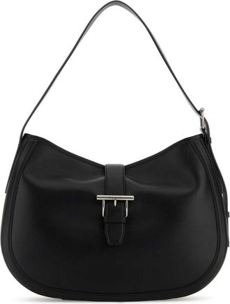 Alexander McQueen Alexander Mcqueen Black Shoulder Bag With Adjustable Shoulder Strap And T Buckle Closure On The Front In Leather