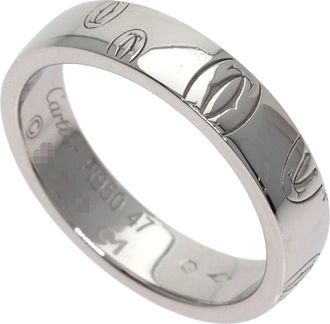 Cartier Happy Birthday Platinum 950 Band Ring (Pre-Owned)