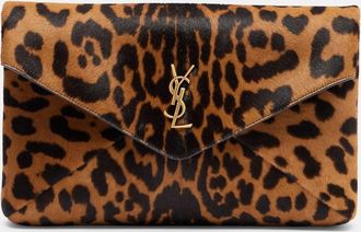 Saint Laurent Clutch Cassandre Large in cavallino