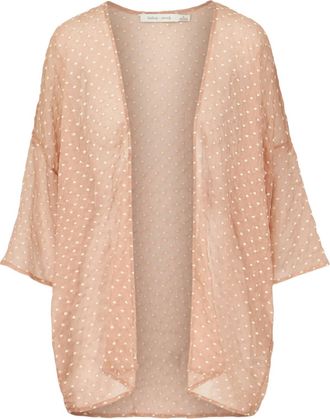 Bishop + Young Lisbon Print Kimono In Peach