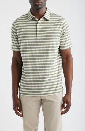 Scott Barber Prep Stripe Polo in Agave at Nordstrom, Size Xx-Large