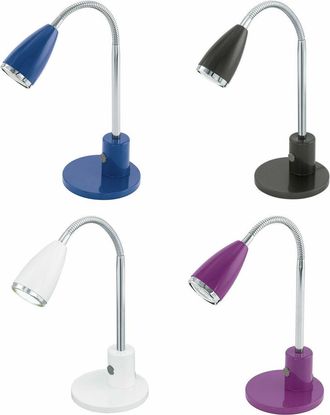 Eglo Lampada Scrivania Led Tavolo Ufficio Lettura Braccio Orientabile 3w Fox Eglo Colore Lampada: Blu