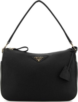Prada Black Logo Medium Shoulder bag