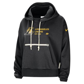 Nike Los Angeles Lakers Standard Issue Nike Womens Dri-FIT NBA Pullover Hoodie in Black | FQ4034-010