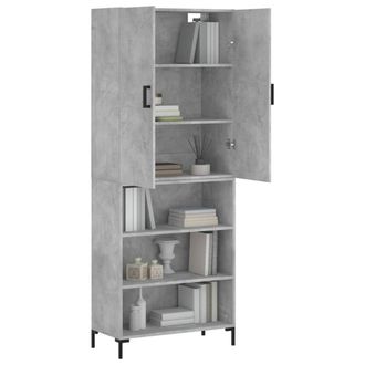 Berkfield Home Highboard Concrete Grey 69.5x34x180 cm Engineered Wood