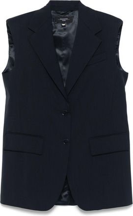 Max Mara Donna gilet - women - Acetate/Viscose/Virgin Wool - 42 - Blue