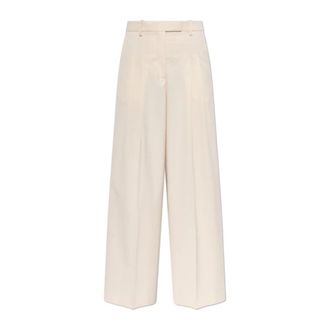 By Malene Birger Wide Trousers, female, Beige, Size: M Taalia Trousers