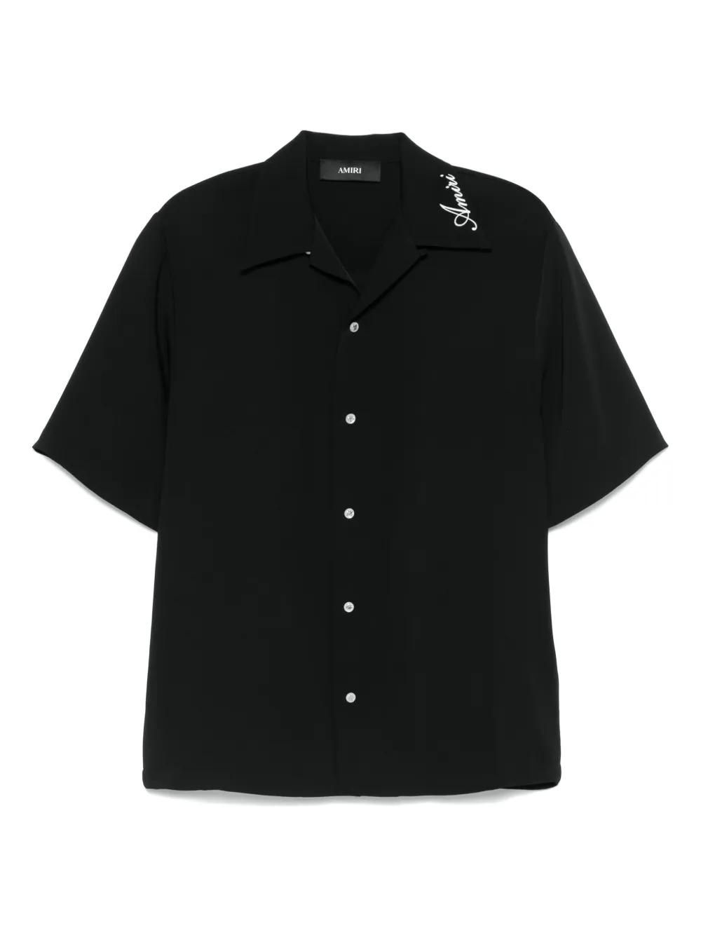 Tシャツ・カットソー AMIRI FW24 Embroidered cotton shirt (AMTAOS1002 BLACK) AMIRI Large Brand Logo T-Shirt Black - FW24 - US