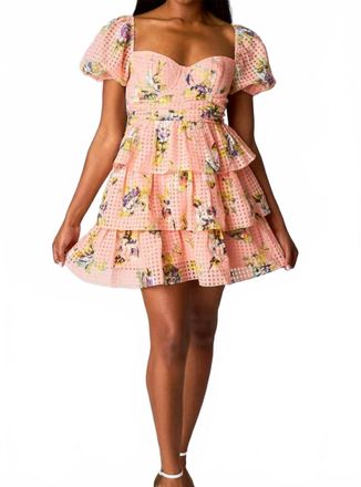 BuddyLove Conner Short Lace Mini Dress In Coral