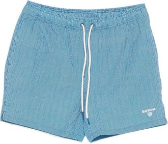 Barbour Somerset Pinstripe Zwembroek - Heren - Strandmode - Blauw - L - Polyester - Badmode