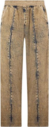 Diesel Losse- lichtgewicht broek met verstelbare taille - Heren - Regular Fit Jeans - Bruin - L - Denim - Jeans