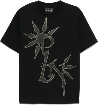 P.L.N. T-shirt con logo - Nero