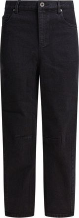 Self Portrait Wide Leg Jeans Nero-Donna