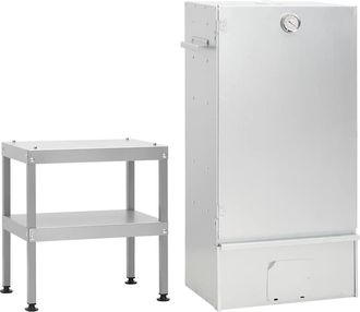 vidaXL Vidaxl - Horno Ahumador De Barbacoa Con Mesa Acero Galvanizado
