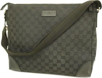 Gucci Black Canvas Shoulder Bag (Pre-Owned)