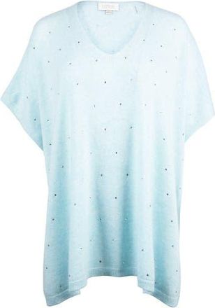 Kinross Cashmere Crystal Vee Popover in Surf at Nordstrom