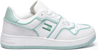 Tommy Jeans Retro Basket Foam Edge - Dames - Sneakers - Wit - 42 EU - Leer - Schoenen
