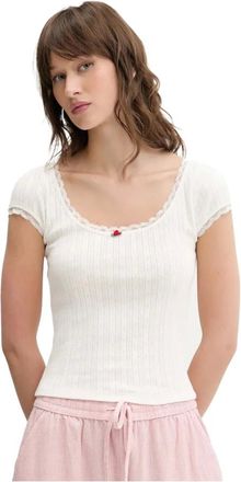 Tommy Jeans Mujer, Camisetas, Blanco, Talla: S