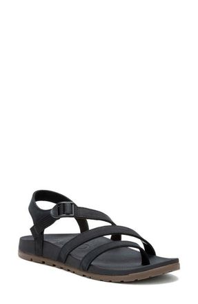 Chaco Lowdown Leather Sandal in Black at Nordstrom, Size 12