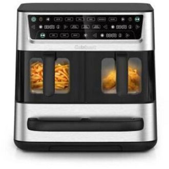Cuisinart Friteuse Sans Huile Cuisinart - Airfryer Aft13xsse - Capacit&eacute; 13,6l - Double Cuves + 1 Tiroir - Noir / Inox - 2400w