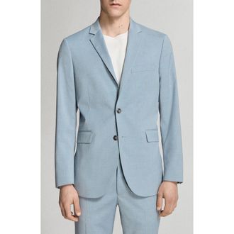 Mango Superslim Fit Stretch Sport Coat in Sky Blue at Nordstrom, Size 42