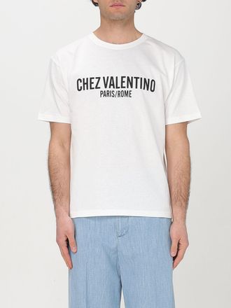 Valentino Mens Chez Tee Short Sleeve - White Cotton - Size Large